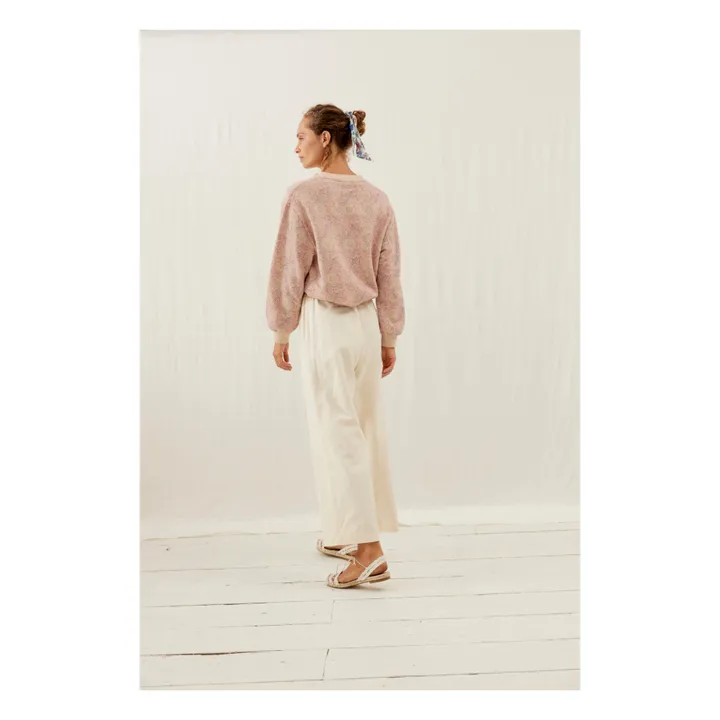 Louise Misha Pantalon Abuela Coton et Lin - Collection Femme | Crème