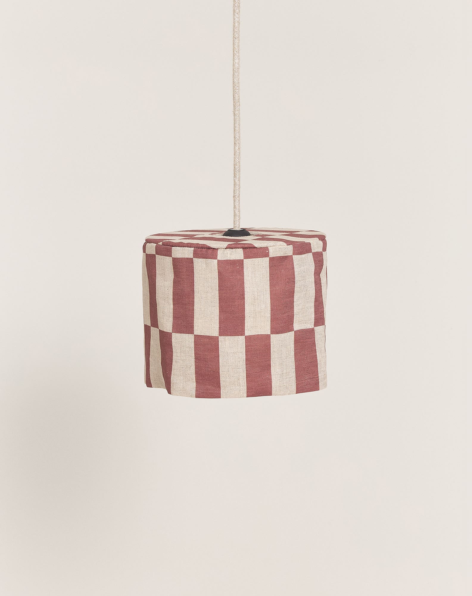 Abat-jour en lin pour suspension diam. 20cm vibes | Rouge