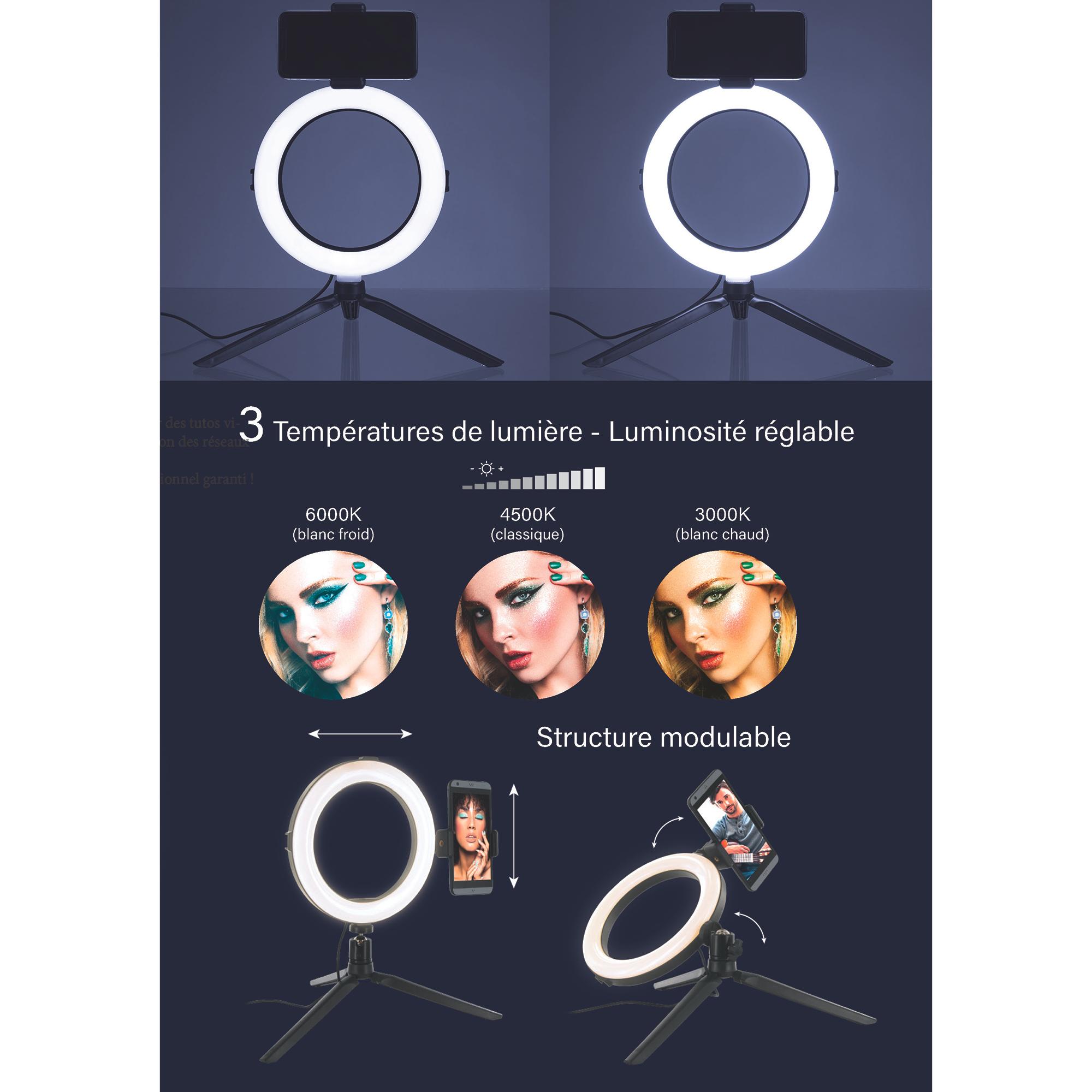ANNEAU LED TREPIED POUR PHOTOS ET VIDEOS