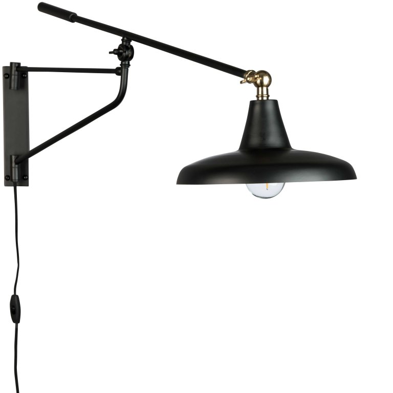 Dutchbone Hector wandlamp zwart