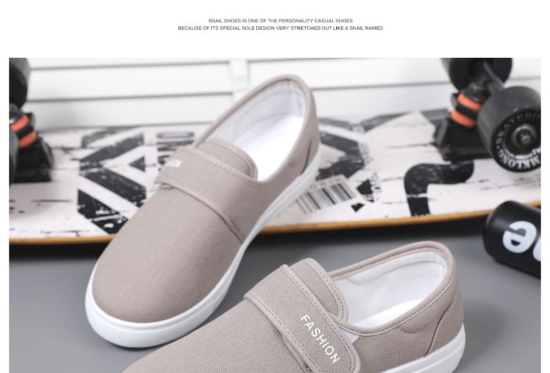 Tanzanite - Canvas sneakers met kleefband
