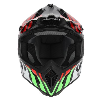 Casque cross Acerbis STEEL CARBON ECE 2206 2024 - Vert / Rouge