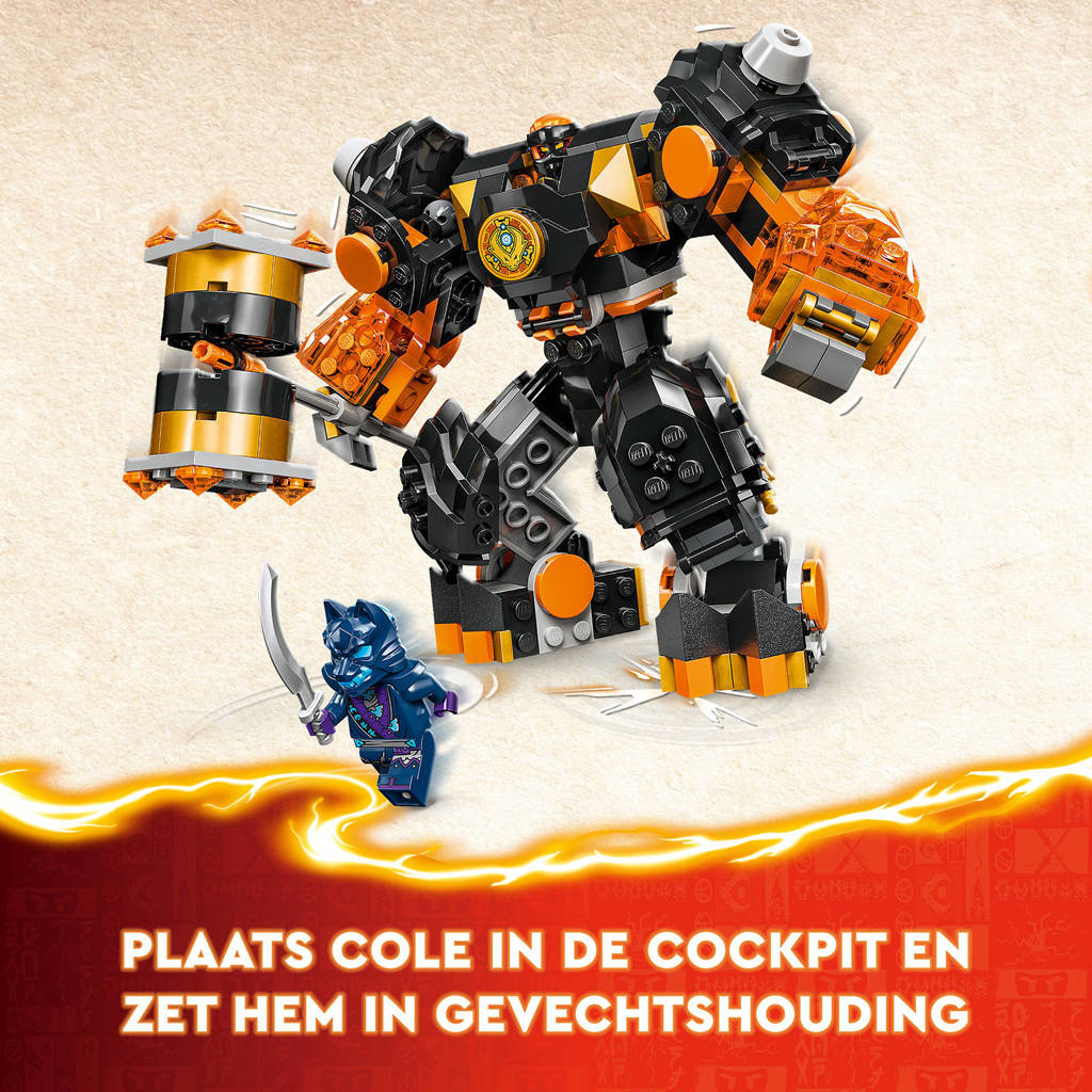 Ik raad deze set zeker aan!Cole's elementaire aardemecha Actiefiguur Speelgoed voor Jongens en Meisjes 71806