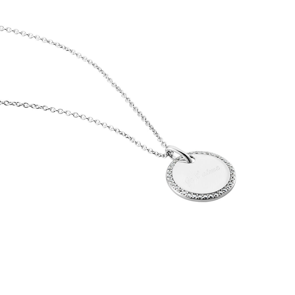 Collier Argent Blanc Amika Oxydes De Zirconium