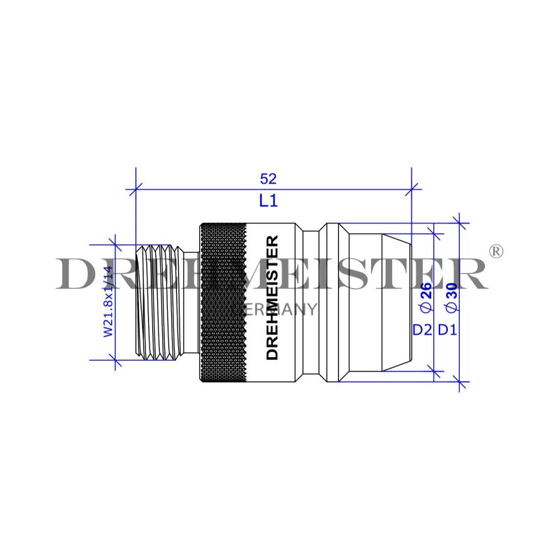 DREHMEISTER Euronozzle LPG Adapter W21,8x1/14