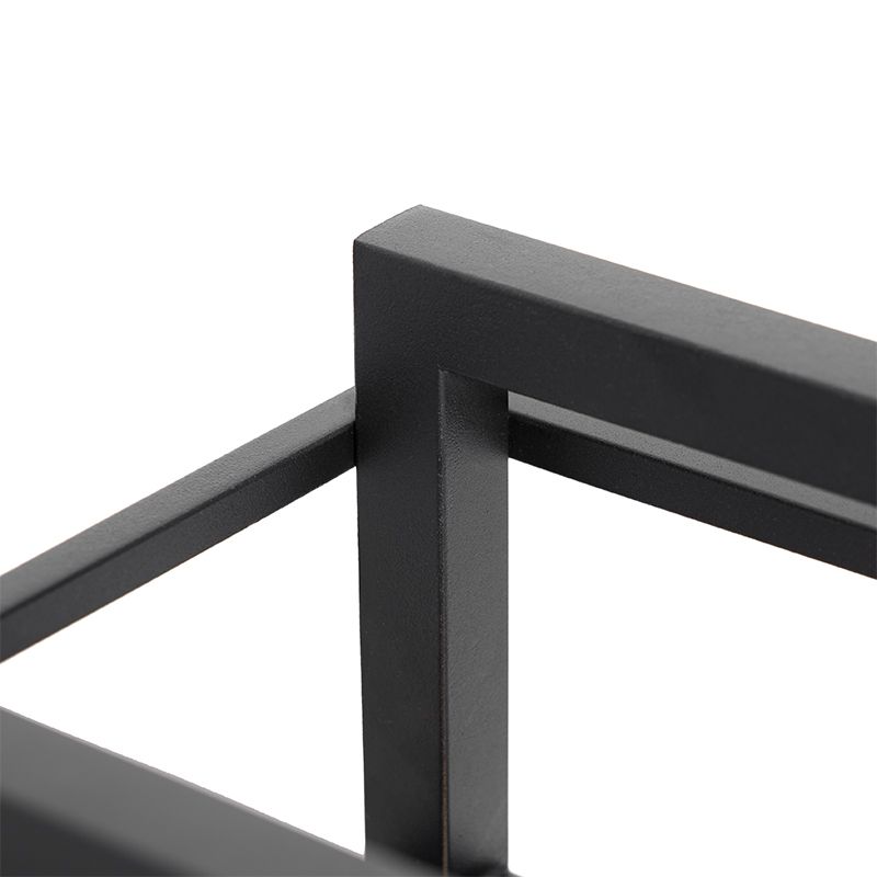 Industriële tafellamp zwart met hout - Cage Rack