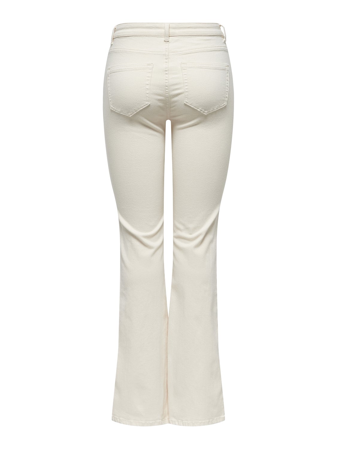 ONLWAUW Hohe Taille Ausgestellt Jeans Ecru