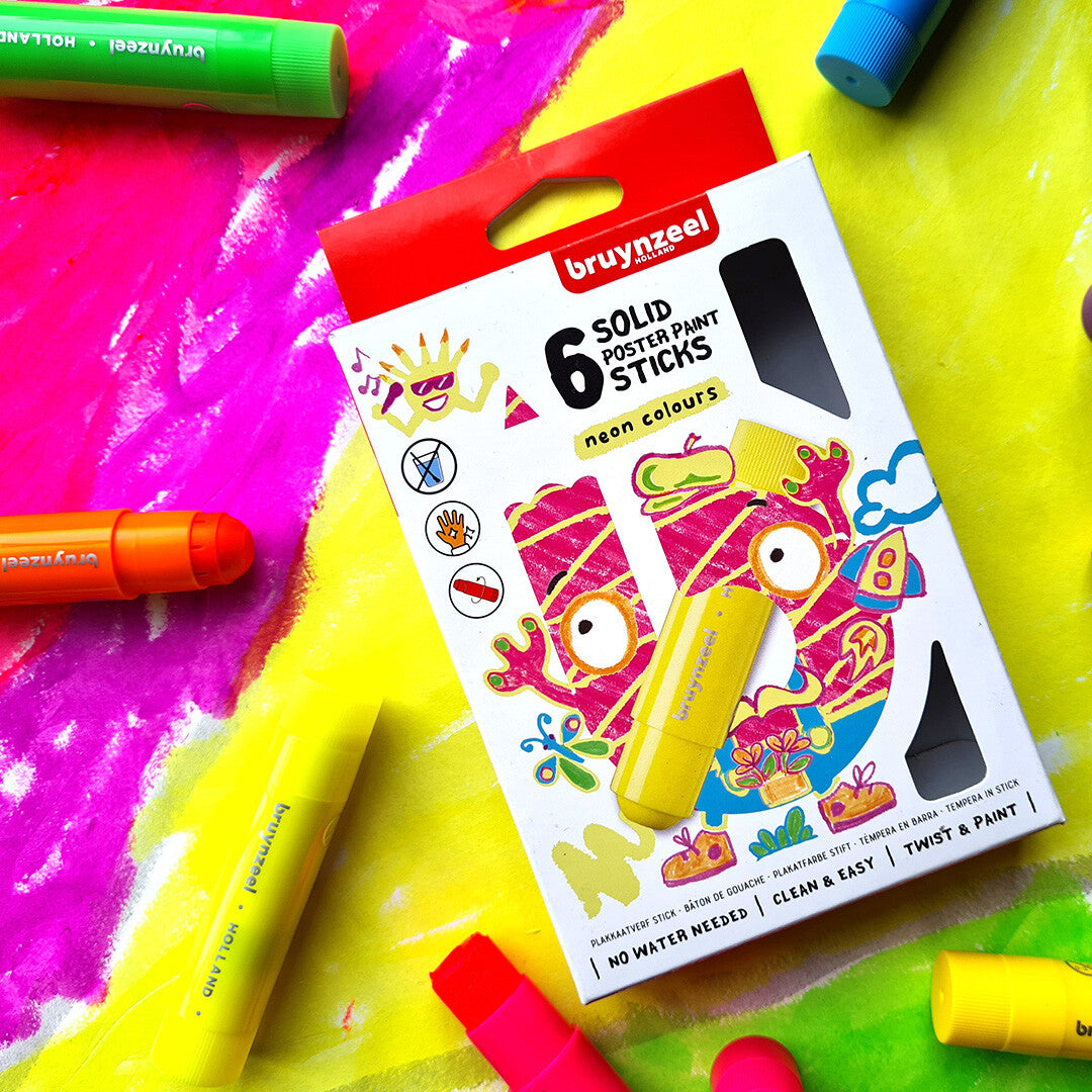 Bruynzeel verfstiften neon - 6st