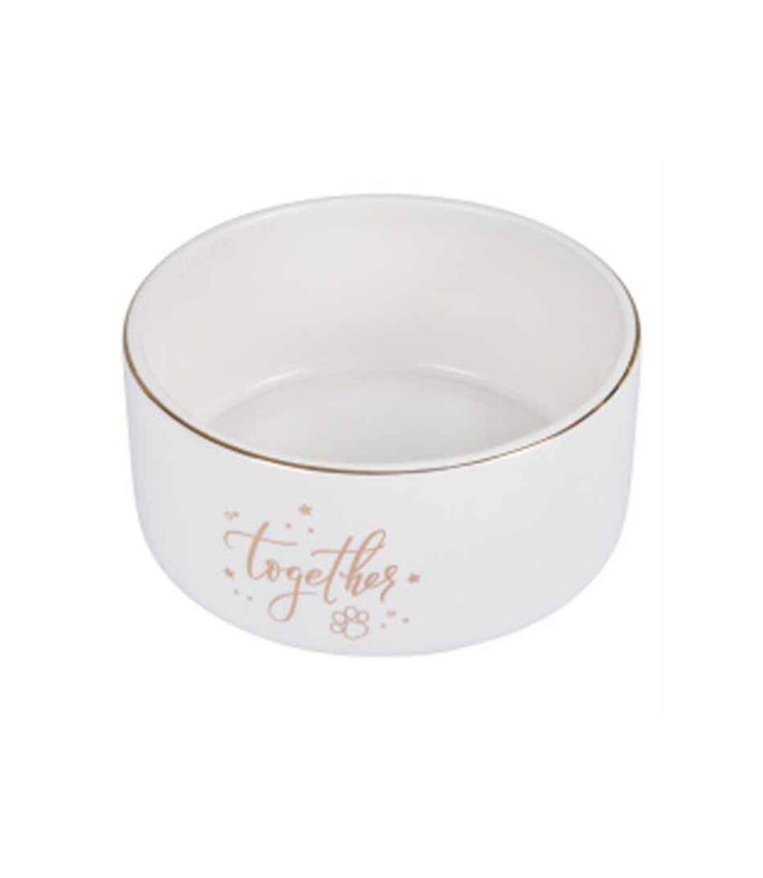 Paris Prix - Gamelle Pour Chien & Chat together 13cm Blanc