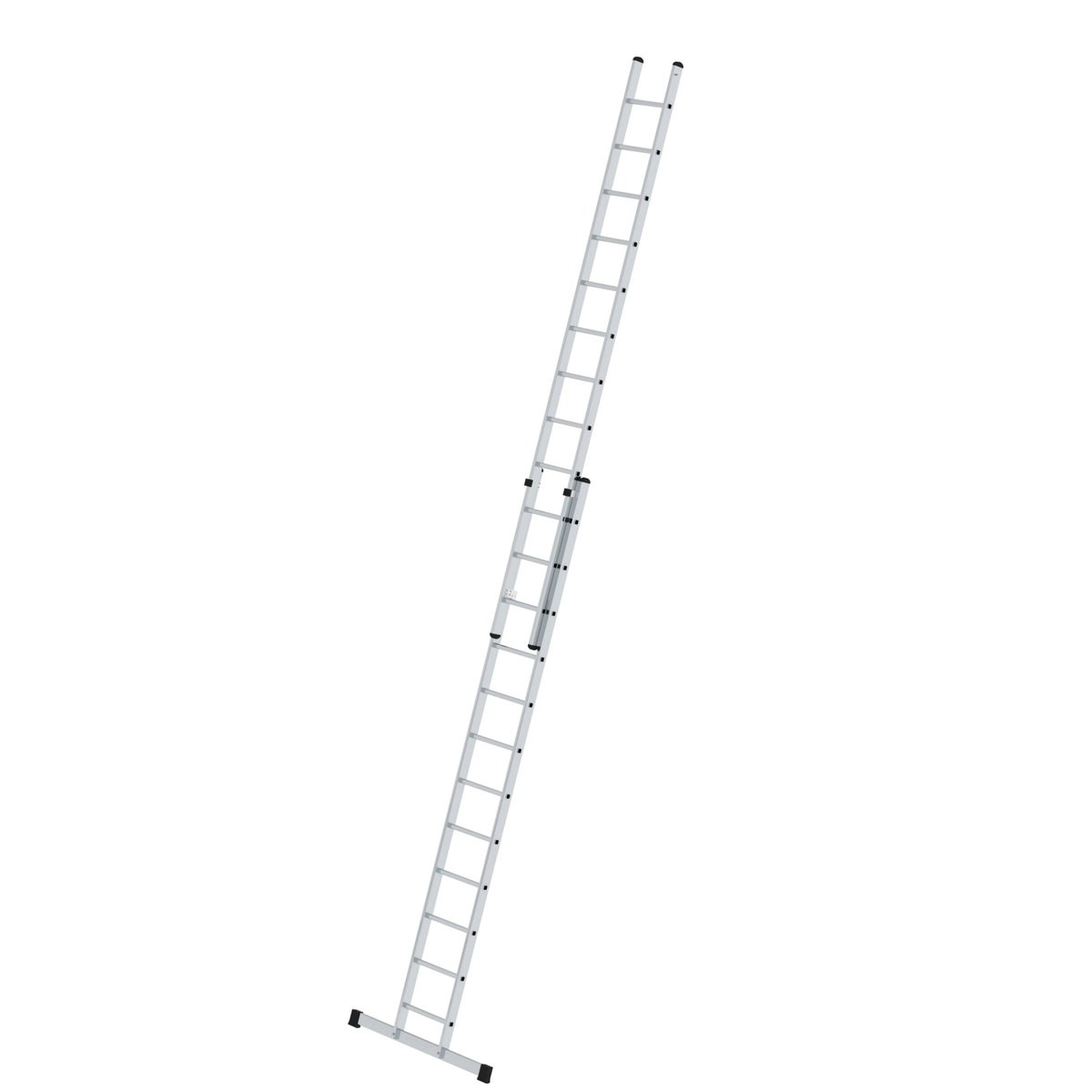 PROREGAL 2-delige sportschuifladder met standaard dwarsbalk, 2 x 12 sporten