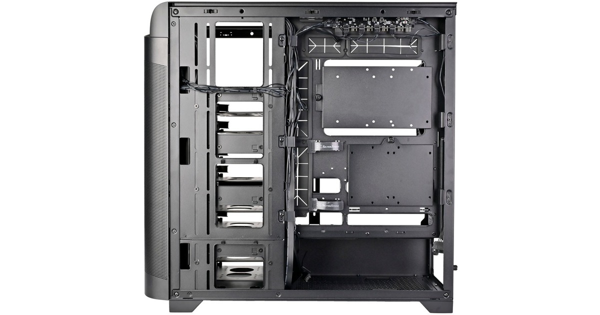 SilverStoneSETA A2 midi tower behuizing  (Zwart | 2x USB-A | 1x USB-C | Tempered Glass)