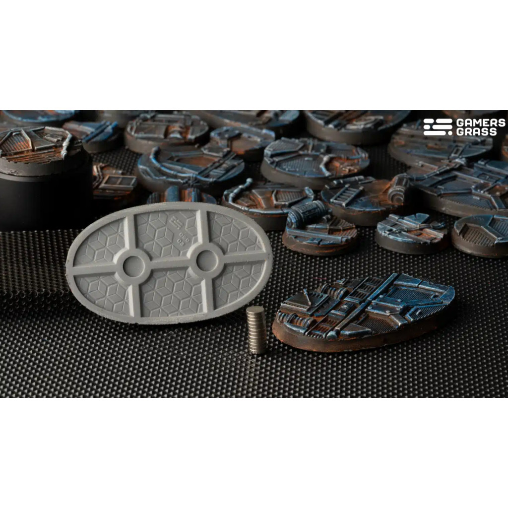 Spaceship Corridor Bases, Oval 60mm (x4)