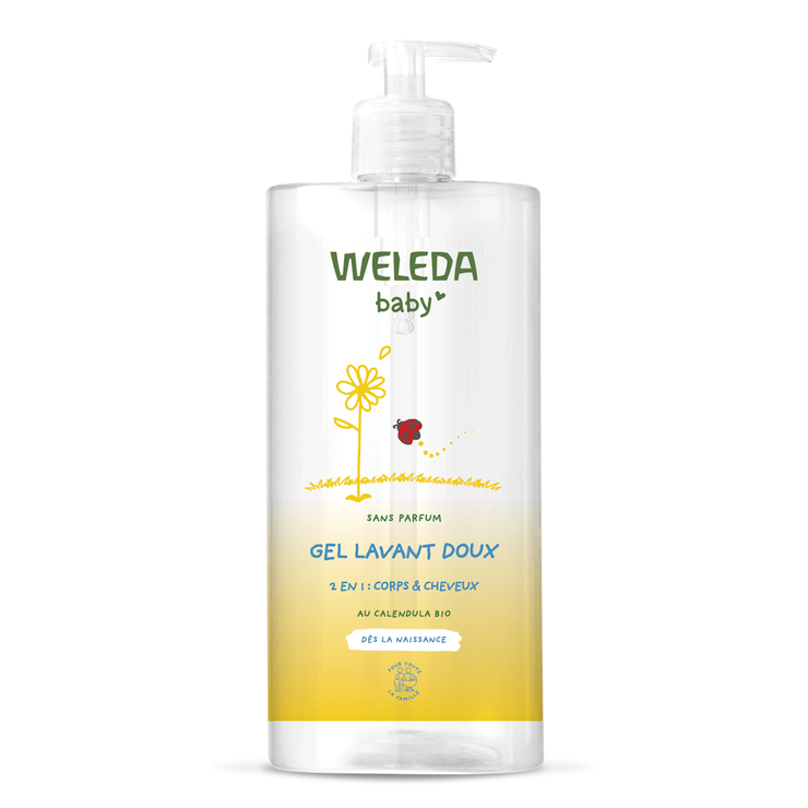 Gel lavant doux bébé et enfant 2en1 corps et cheveux 750ml