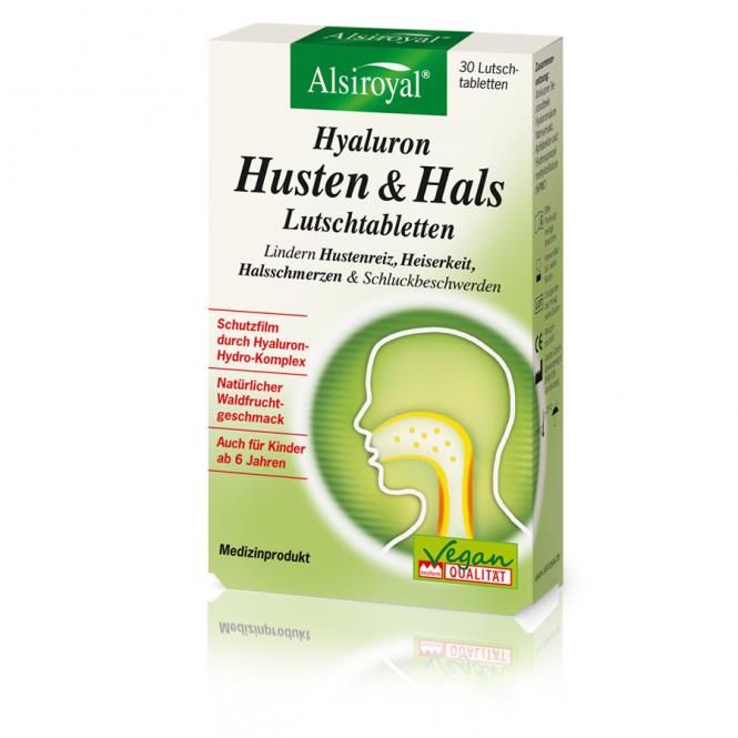Alsiroyal Hyaluron Hustenreiz Lutschtabletten 30er