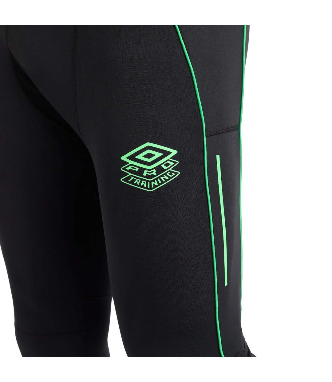 Umbro - Collants de course PRO ELITE - Homme (Noir / Vert) - UTUO1715
