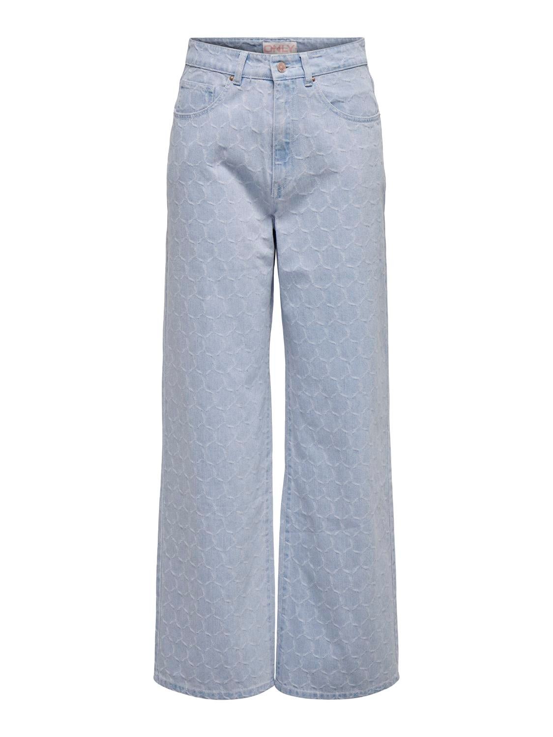 ONLHOPE-ELIZA Weiter Beinschnitt Jeans Light Blue Denim