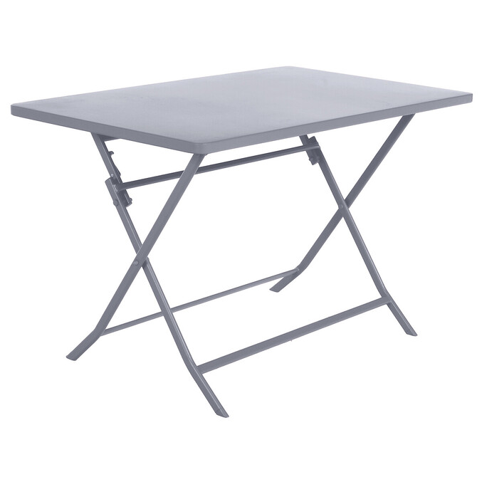 Ensemble table de jardin pliante rectangulaire + 4 chaises GREENSBORO Gris quartz