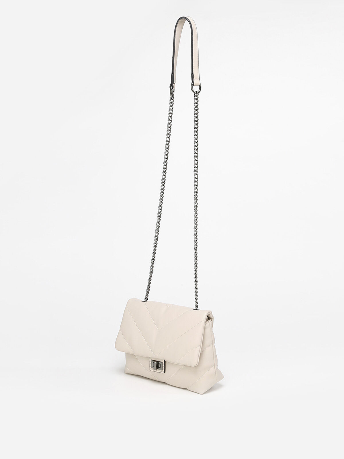 Sac en bandoulière matelassé- Beige