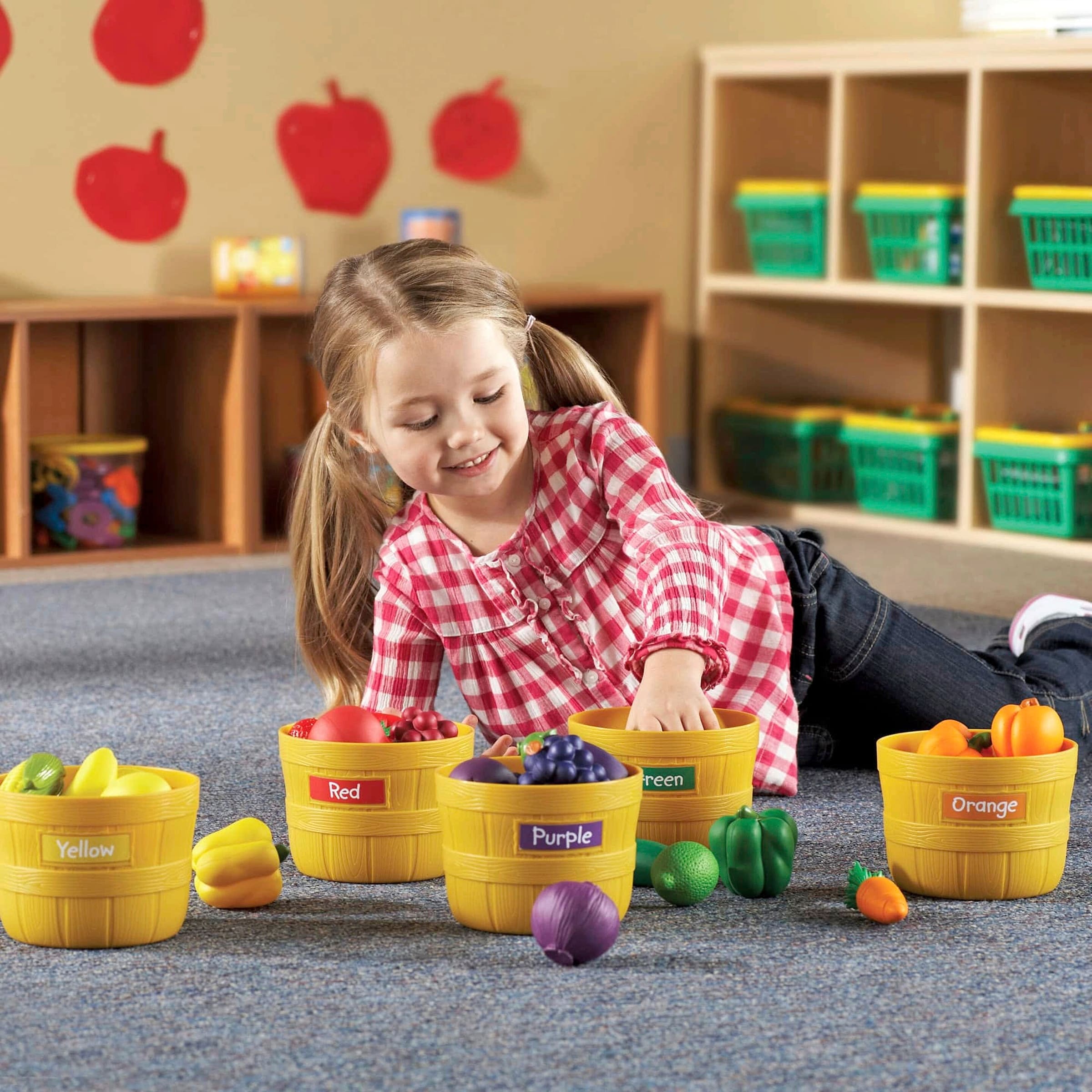 Learning Resources Sortierset Obst & Gemüse - Farben und Sortieren lernen