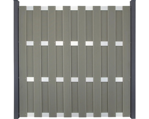 Hoofdelement GroJa DIY-Merano kit zonder palen, dwarsbalken, zilver, 180 x 180 cm, grijs
