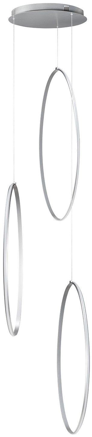 Hanglamp Zilver Olympia Oval ⌀50  cm