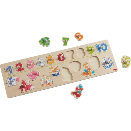 HABA 301961 Greifpuzzle Tierischer Zählspaß, 20 Teile