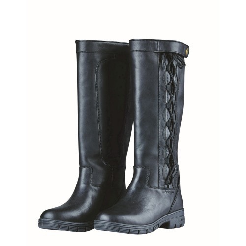 Botas de couro unissex Pinnacle II para adultos, pretas.