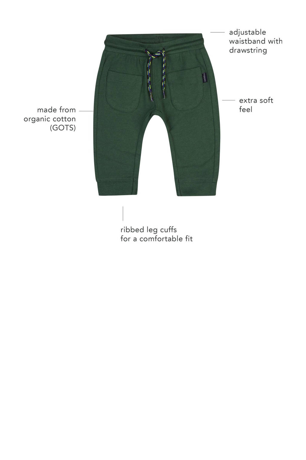 Noppies regular babybroek groen