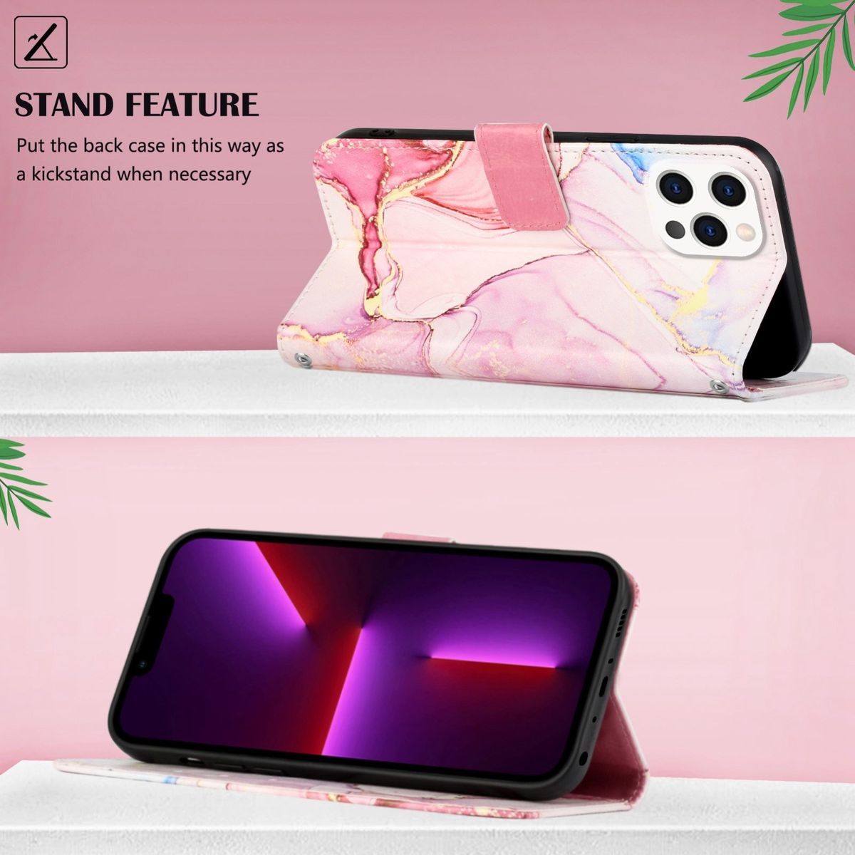 Hülle Handy Schutz für Apple iPhone 15 Pro Case Cover Klapp Tasche Wallet Etuis