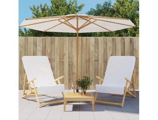 VIDAXL - Serviette de plage Serviettes de plage 2 pcs blanc 60x135 cm tissu 400 gsm