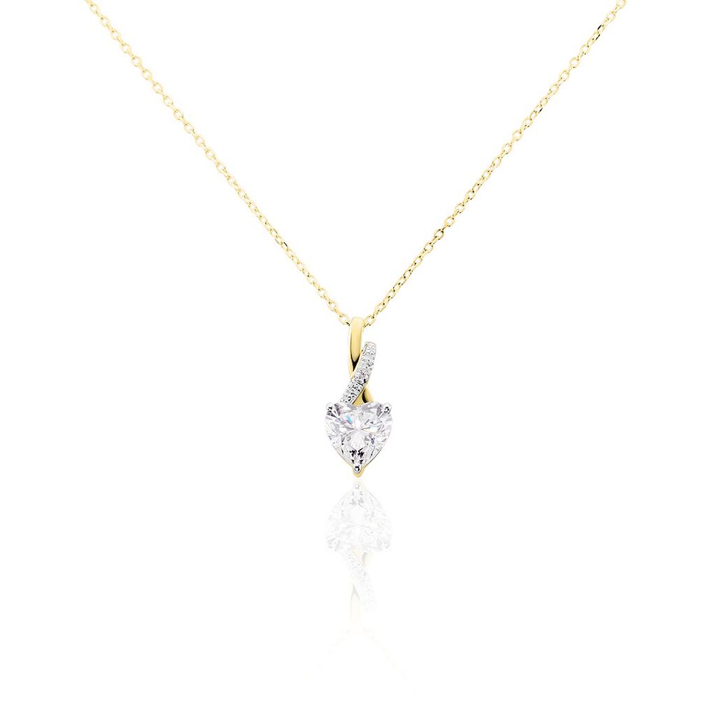 Collier Clothilde Or Jaune Oxyde De Zirconium