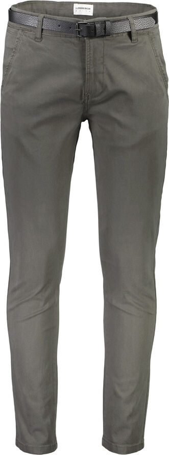 Lindbergh Chino m. bælte & stretch Grøn