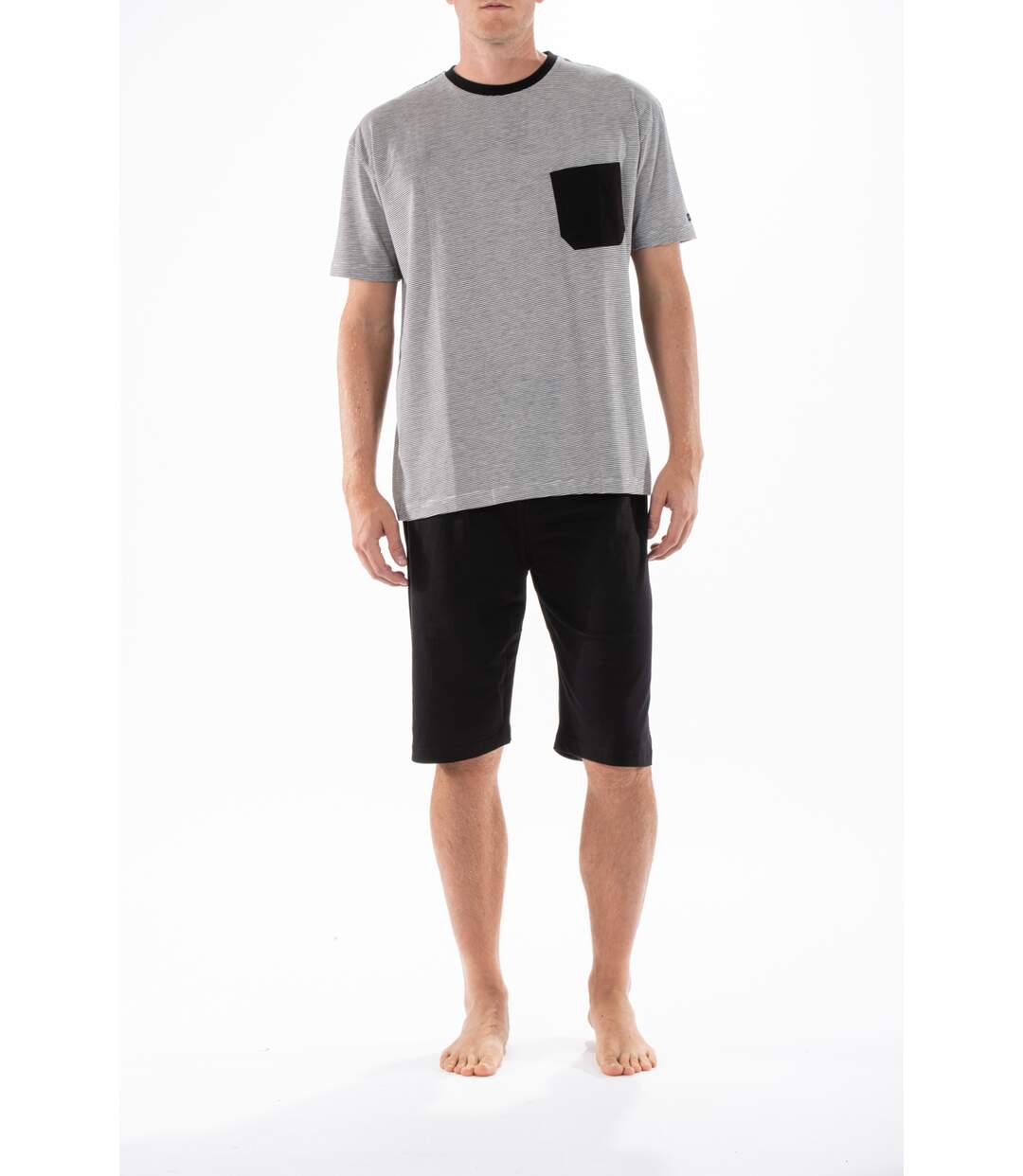 Pyjashort à fines rayures PYJA4 NOIR