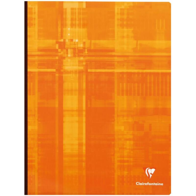 Cahier brochure dos toilé 24 x 32 cm 144 feuilles grands carreaux couleur aléatoire
