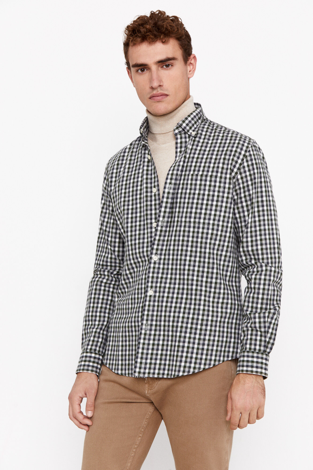 camisa de sarja xadrez