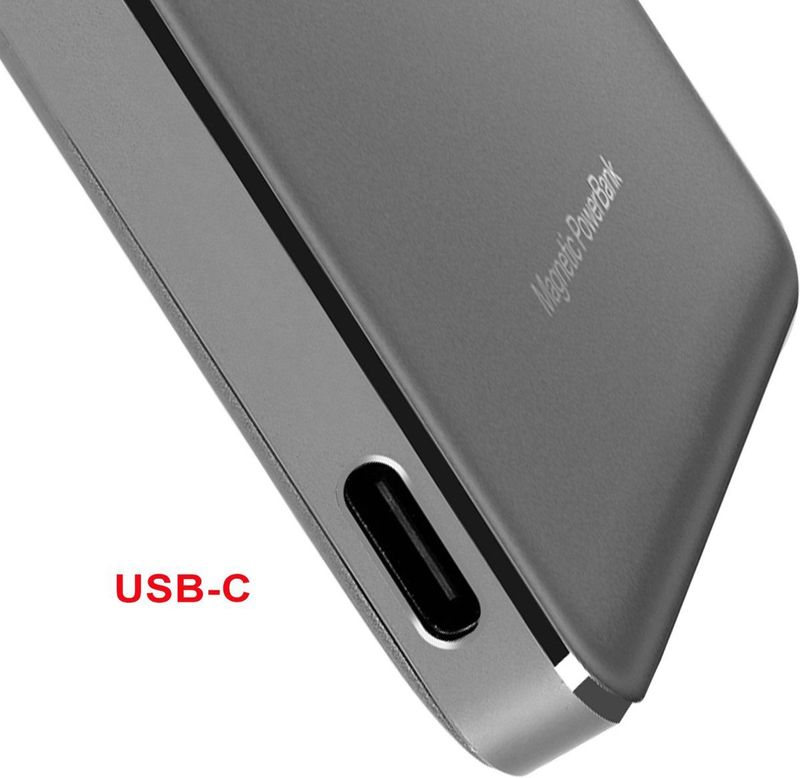 OnePlus - Slim Magnetische Power Bank - Zilvergrijs - 5000mAh