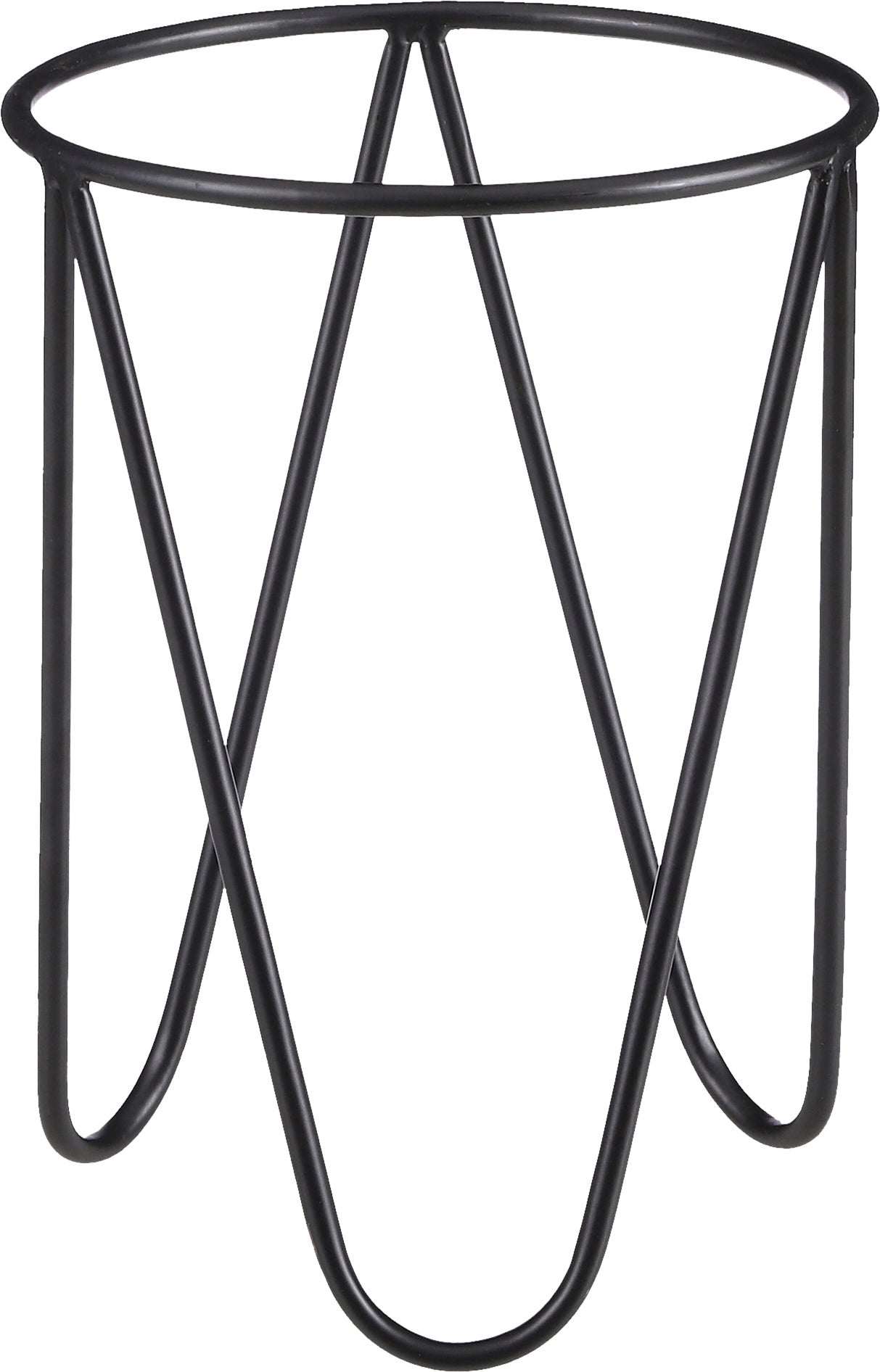 Mica Decorations plantenstandaard zwart D 19 H 26,5 cm