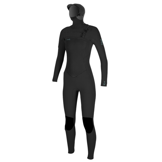 O'Neill Damen Neoprenanzug Epic 6/5/4 Chest Zip W/Hood Full Blk/Blk WoFA22