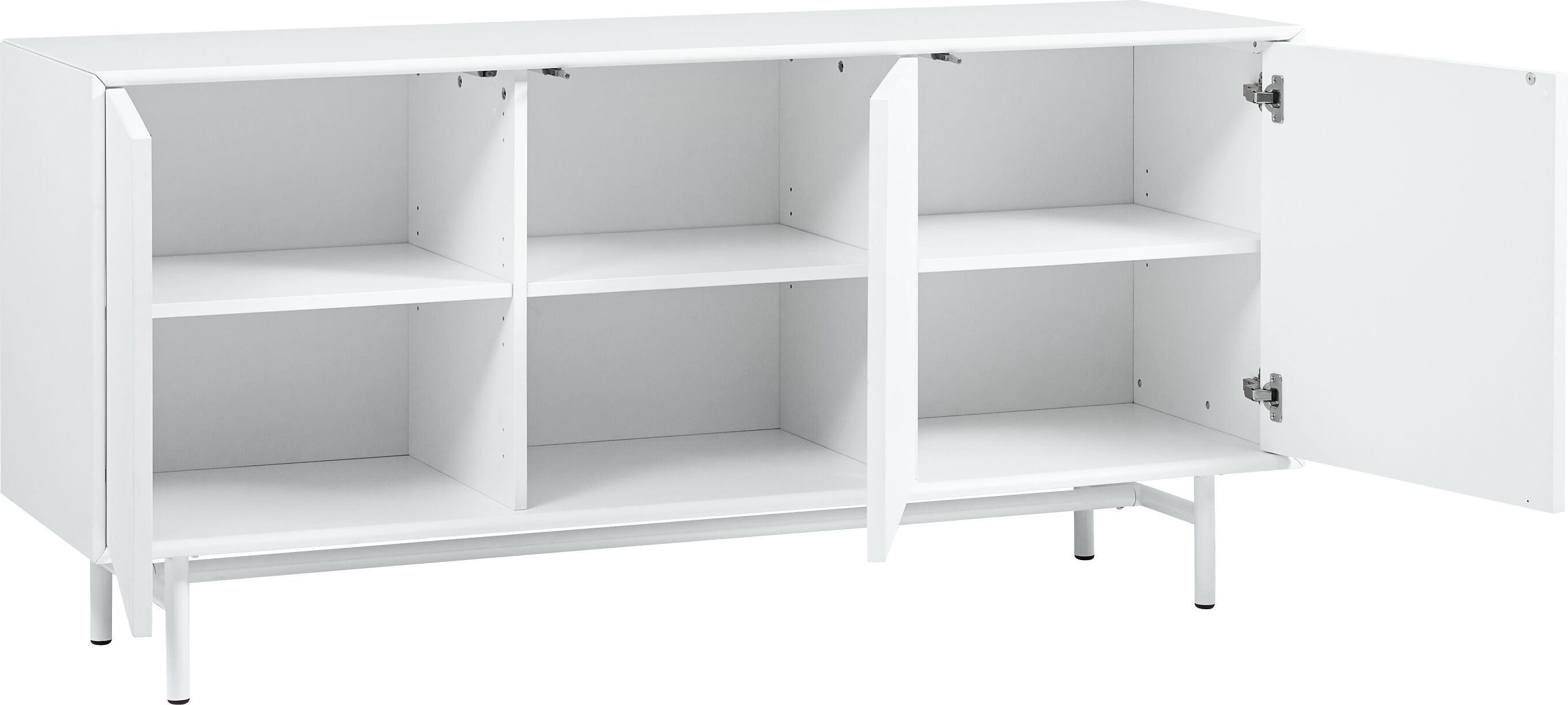 ELISE Sideboard ws 160x45x75cm - Weiss / B: 160.0 cm x T: 45.0 cm x H: 75.0 cm