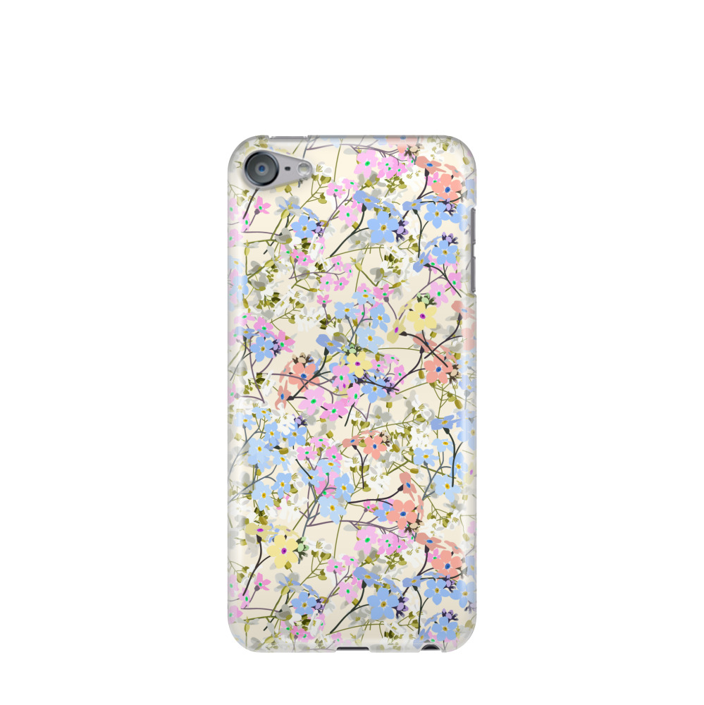 iPod Touch 7G Gummi Hülle Aquarellflora - Versch. Farben