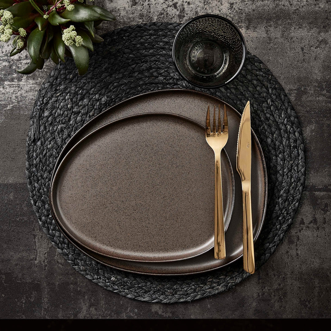 RAW  Organic middagstallerken - Metallic Brown