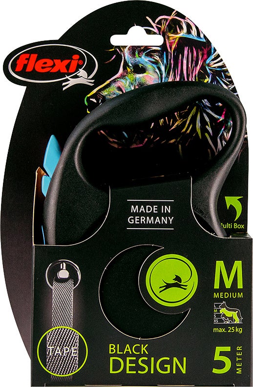 Flexi rollijn Black Design tape M blauw 5 m
