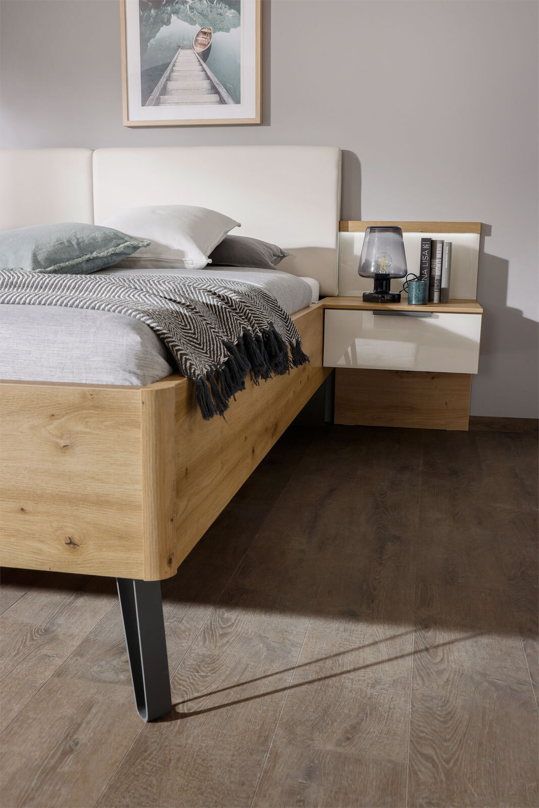 vito Bett SEAMO Artisan Eiche/ Champagner