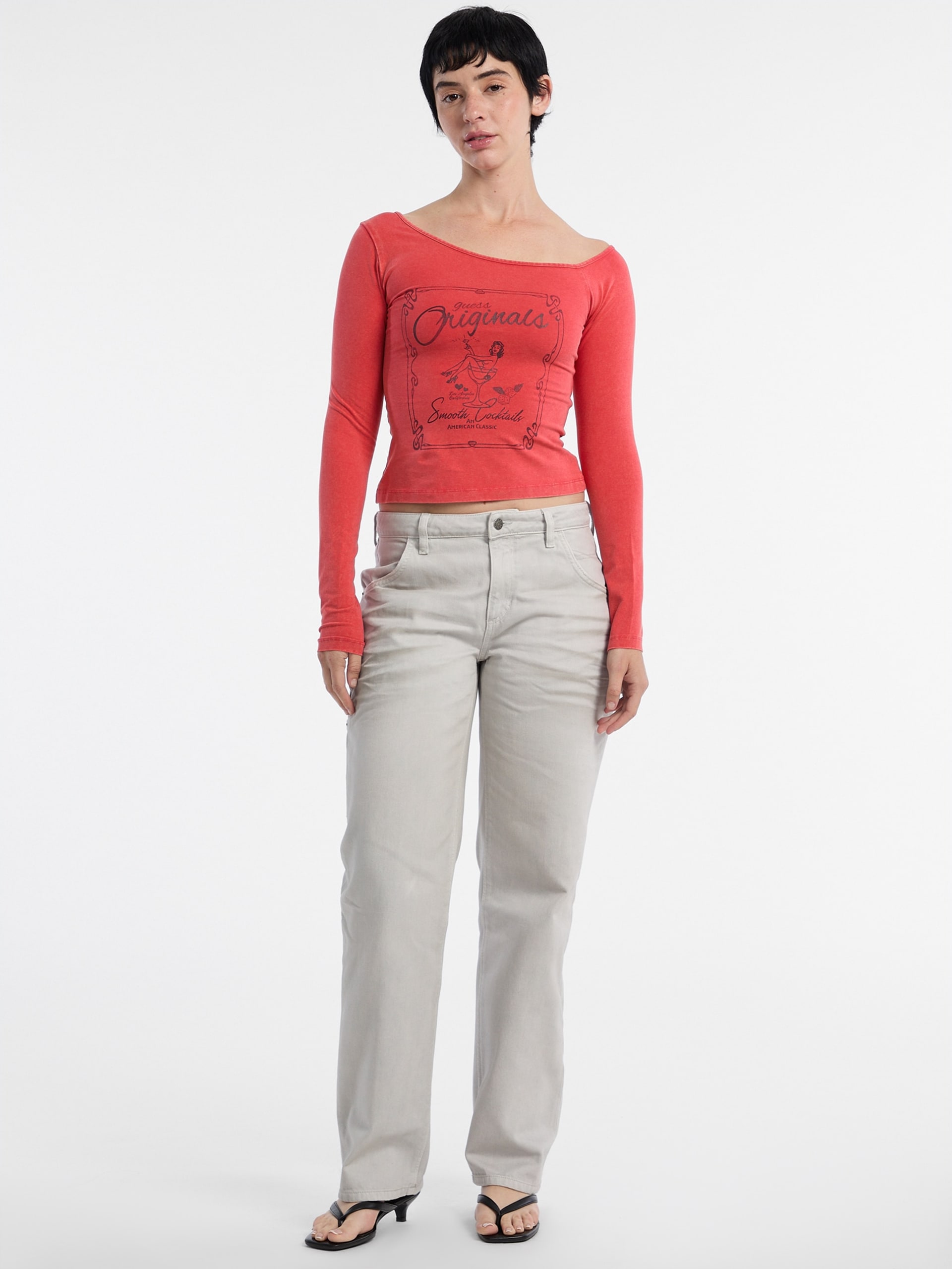 Camiseta ombro a ombro GUESS Originals