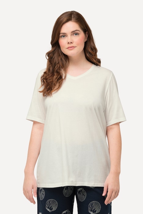 T-Shirts, 2er-Pack, V-Ausschnitt, Halbarm, Biobaumwolle
