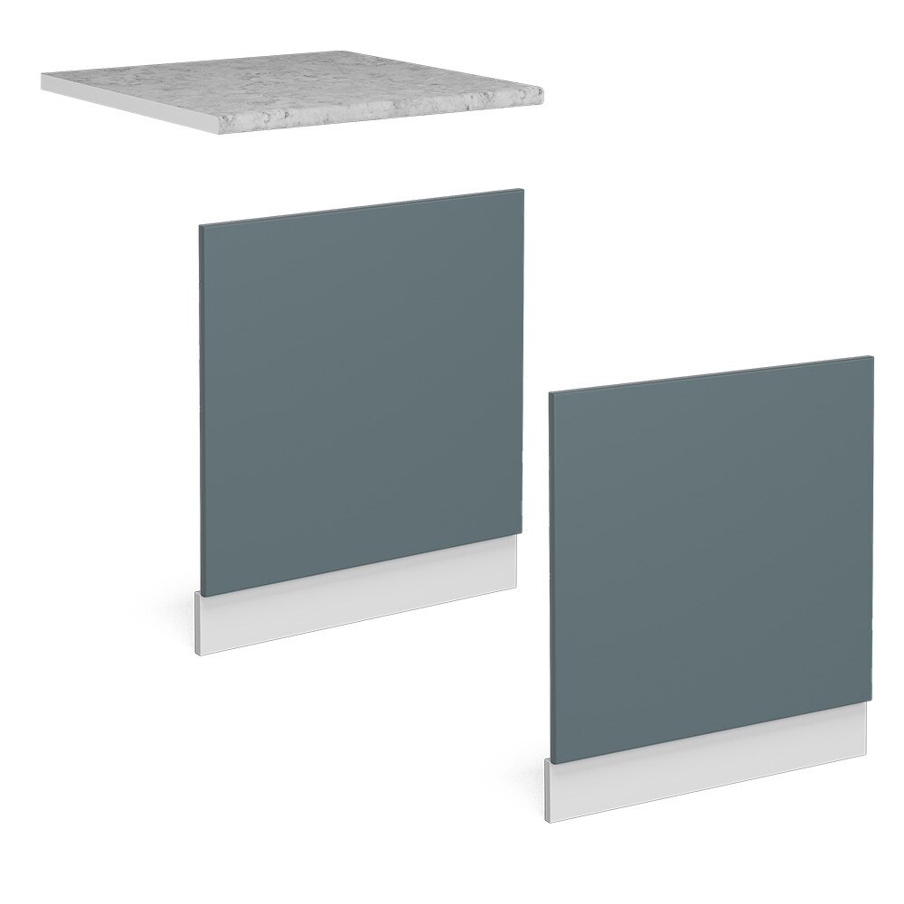 Vicco Geschirrspülerblende Küchenmöbel R-Line Solid Weiß Blau Grau 60 cm modern Arbeitsplatte