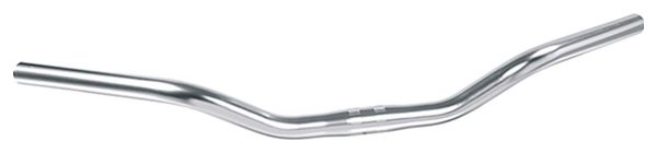 CINTRE VELO CITY ACIER D25.4 ARGENT ERGOTEC CITY CRUISER L635MM HAUT.41MM 42° 570GR