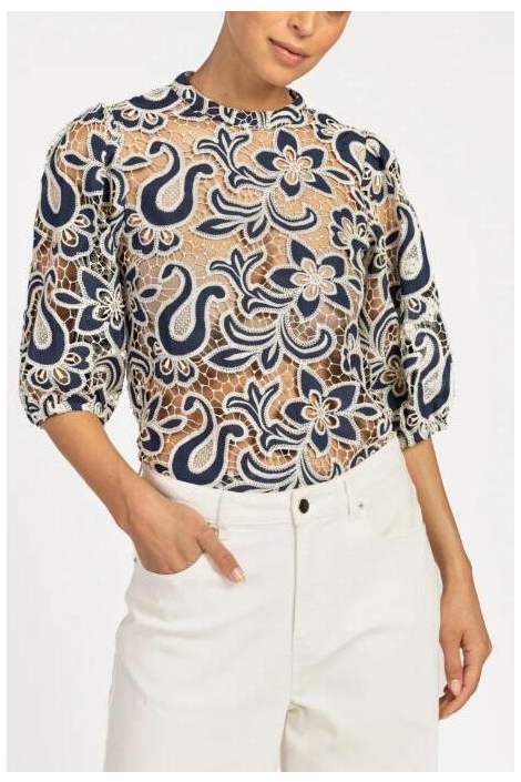 Aaiko blauwe dames blouse