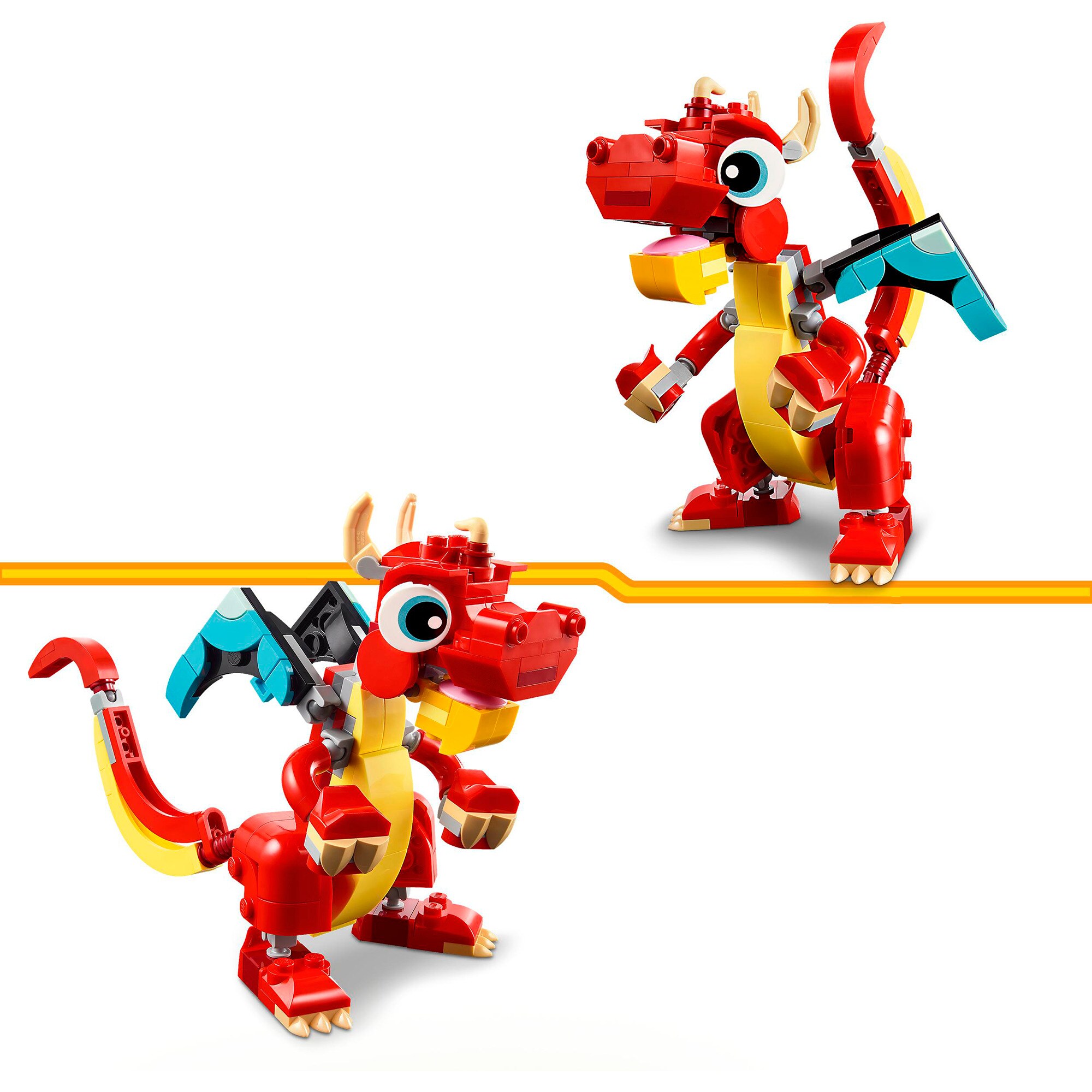 LEGO Konstruktionsspielzeug Creator 3-in-1 Roter Drache