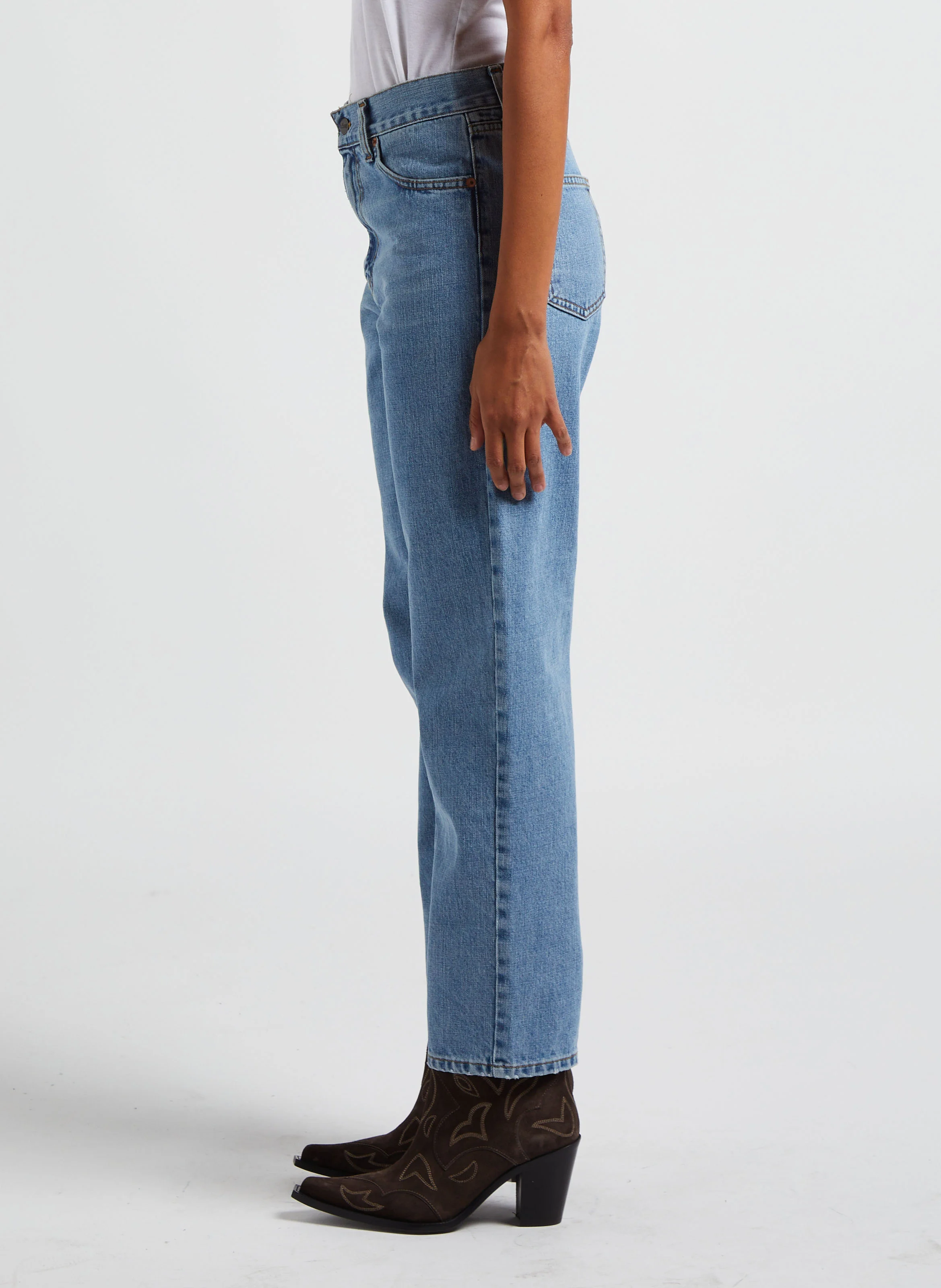 SPARK - Jean taille haute droit en coton|